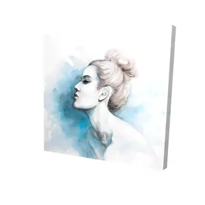 212 MAIN Artistic Watercolor Abstract Girl High-Def Print Artwork - 24x24 in. Wall Art, Bedroom Home Decor Supplies, Wall Decoration