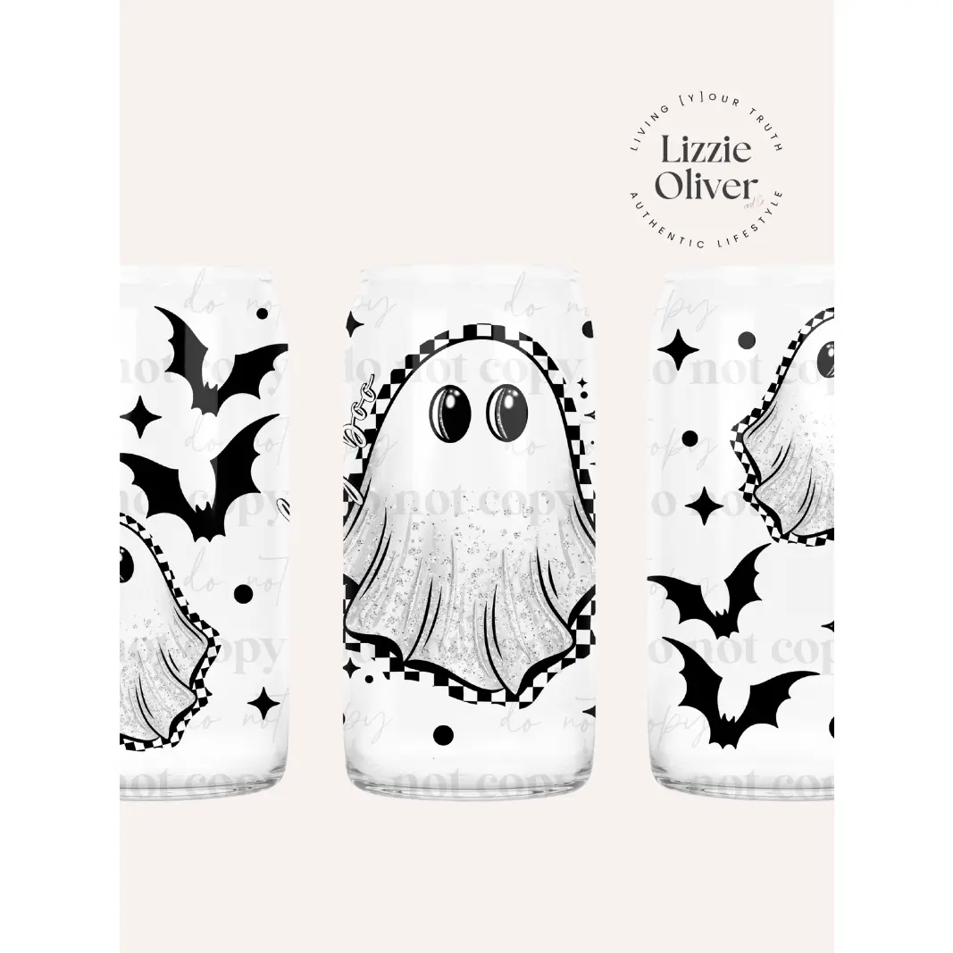 Ghosts + Bats 16 oz Glass Can