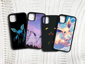 Eevee Phone Case, Glaceon Anime Umbreon Phone Case, Espeon Phone Case for iPhone 6 7 8 plus XR XS max 11 12 13 14 15 Plus Pro Max Mini SE 2020 Aesthetic Phone Case