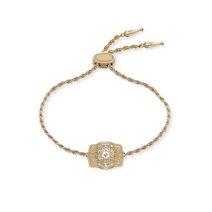 Ultra Mini Belt Buckle Bracelet (Amelia Rose) - Gold