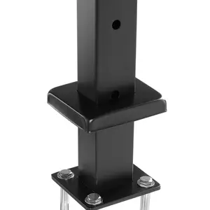 Spring new arrivals Cable Railing Post Level Deck Stair Post 36 x 0.98 x 1.97" Cable Handrail Post Stainless Steel Brushed Finishing Deck Railing Pre-Drilled Pickets with Mounting Bracket Stair Railing Kit Black