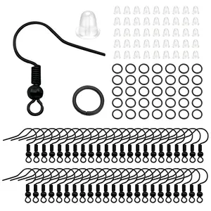 300pcs Earrings Set Earring Hooks Open Jump Rings Ear Plug Connects For DIY Jewelry Making Findings Supplies Accessories