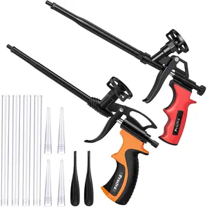 2 PCS Spray Foam Gun, Upgrade Pu Expanding Foaming Gun Professional Caulking Gun Insulation Suitable for Caulking, Filling, Sealing