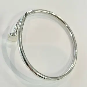 Sterling Silver 925 Flexible Open Bangle 3.8mm