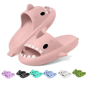 LUYOO Shark Slides Cloud Slippers For Women&Men Summer Novelty Open Toe Slide Sandals Anti-Slip Beach Pool Shower Shoes with Cushioned Thick Sole Footwear Girl slippers women