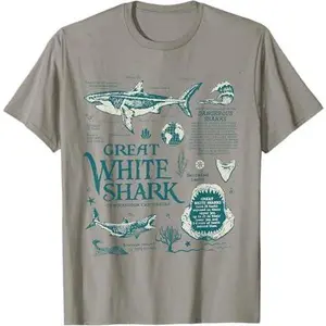 Great White Shark Anatomy , Marine Biologist T-Shirt