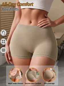 Women's Low-Rise Seamless Hipster Panties Underwear, Comfortable & Sexy, Soft & Smooth Fabric, Lifting & Shaping Shapewear, Minimalist Style, Suitable For Wearing With Dresses In Summer