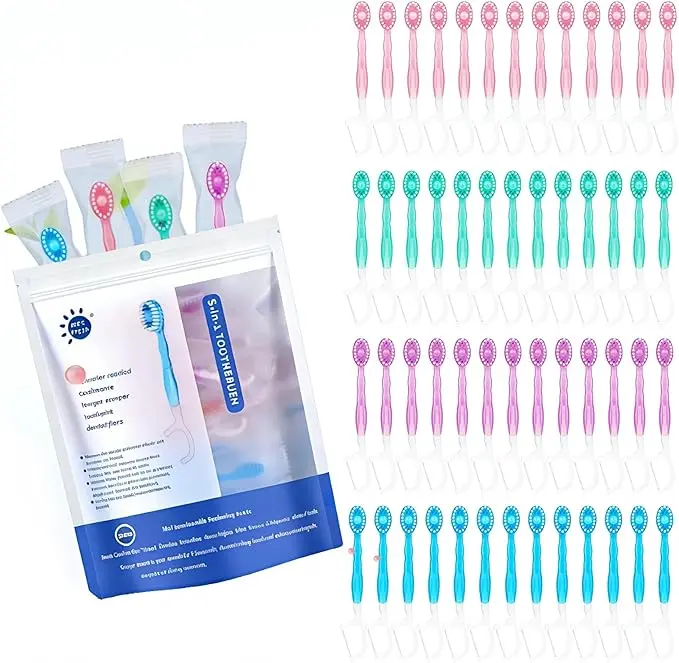 Portable 5-in-1 Dental Care Set 26PCS – Toothbrush, Floss, Tongue Cleaner & Toothpick Kit, Soft Bristle Oral Hygiene Tools for Travel, Office, Camping & Everyday Use