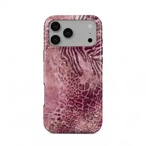 Pink Leopard Zebra Shockproof Phone Case, Coquette Pink Animal Print Phone case, Glitter Animal Print Aesthetic Cover for Iphone 17 Promax, Iphone 17 Pro, 16 Promax