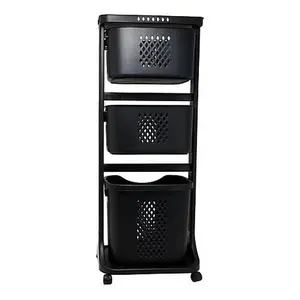 Improvements 3-Tier Utility Basket Set with Handles
