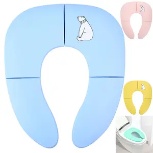 Foldable Travel Potty Seat for Kids, Portable Toilet Trainer for Toddlers & Children, Compact Design for Easy Car Trips & Outdoor Use