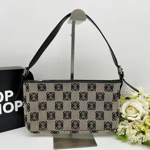 Pre-owned Loewe As Shown Shoulder Bags Anagram Canvas Accessory Pouch Shoulder Bag lo3838gg