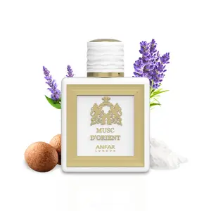 ANFAR LONDON Musc D'Orient Unisex Extrait de Parfum, 3.4 fl oz (100mL), Fresh Scent with Pink Pepper, Nutmeg, Saffron, Patchouli Base Notes
