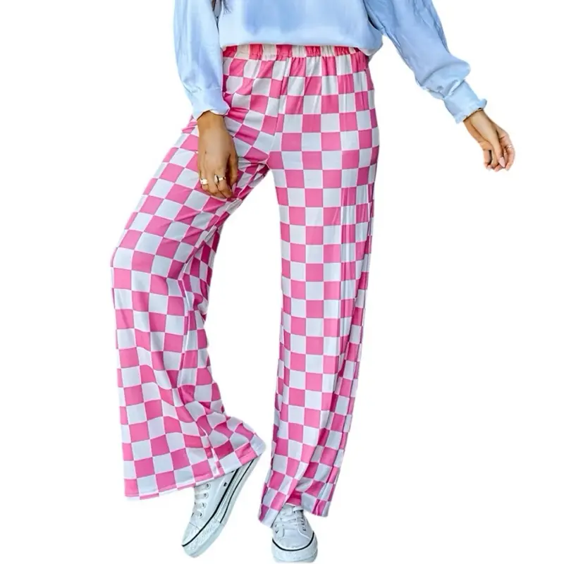 Pink Skater style Checkered Pants Pink Skater style Checkered Pants