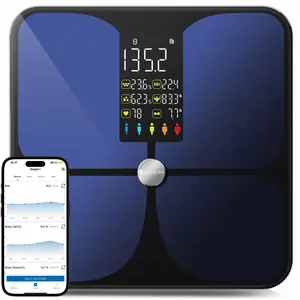 Lepulse Smart Scale for Body Weight, Digital Bathroom Weight Scale with BMI Muscle Mass 20 Body Composition Metrics, Large Display Body Fat Scales, Heart Rate, Accurate Bluetooth Weighing with App