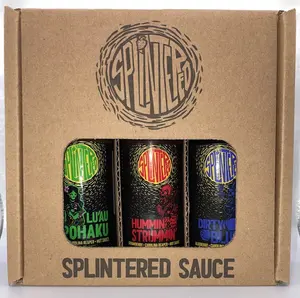 Splintered Sauce Trio | Carolina Reaper Three Pack | Hot Sauce | Fruity | (3) 5 Fl Oz Bottles