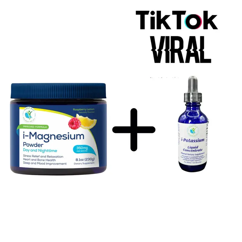 IFastFit Magnesium and Potassium supplement Bundle Pack duo dinámico potasio y magnesio