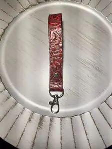Cowboy Red Leather Lanyard