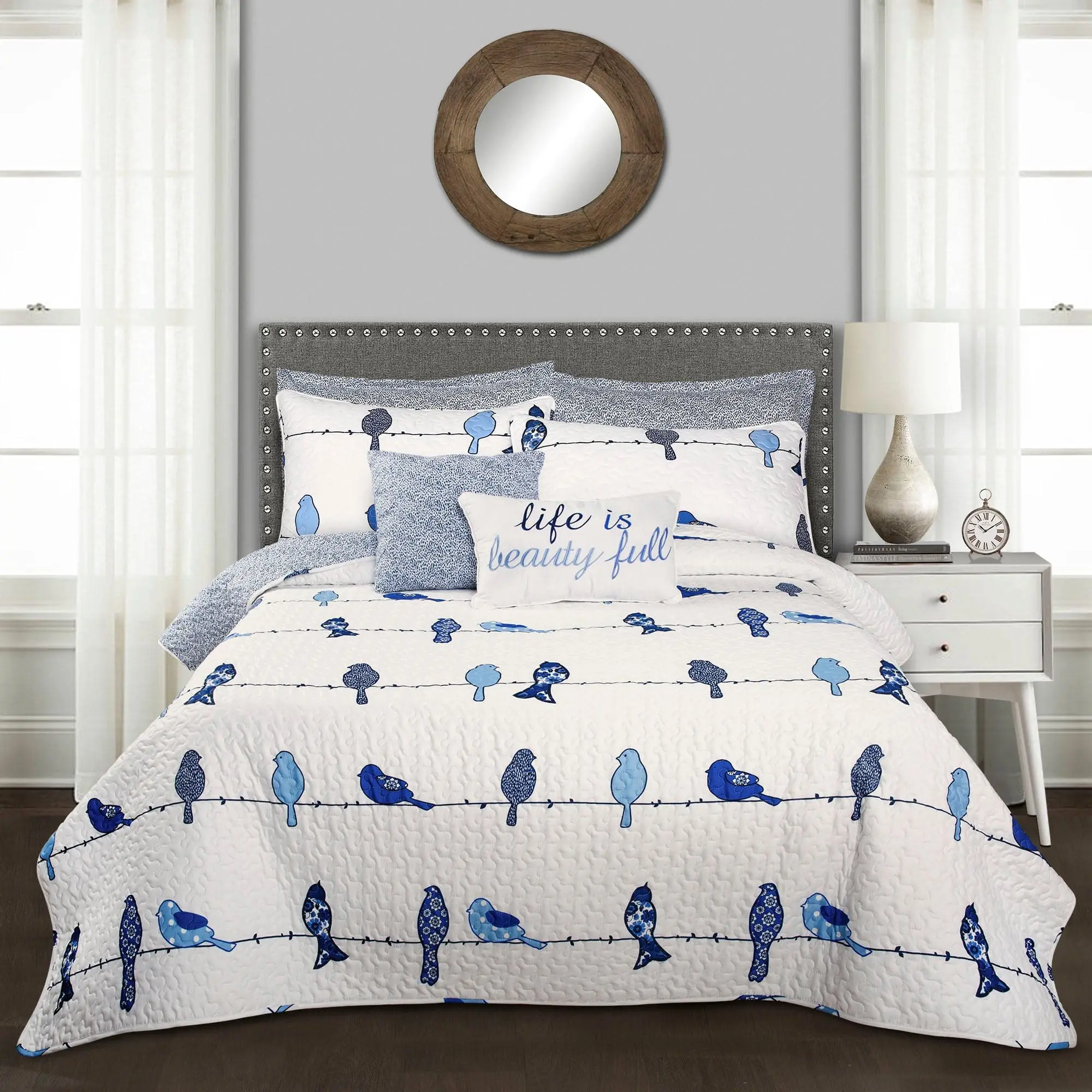 Lush Decor Rowley Birds Quilt 7 Piece Set