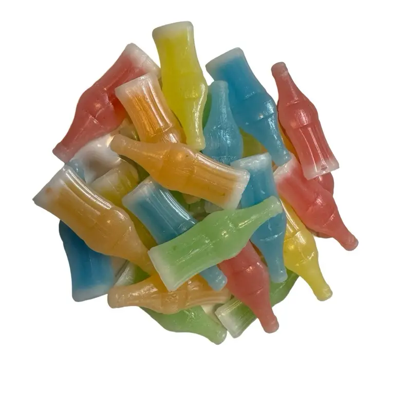 Wax Bottle Candy 1lb or 3lb with Side of Mama V’s Flavor Frenzie Powder Sour Candy Snack Extreme Sour Wax Candy - Bonbon, Sweet