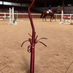 Leather Whip Knight Training Soft Whip Universal Leather Whips, High-Quality Horse Riding Equipment, Durable Design for Safe Use