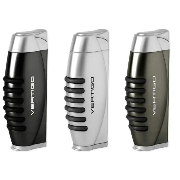 Vertigo Blitz Single Flame Metal Torch Lighter, Lighter Accessories with Fold-Out Punch