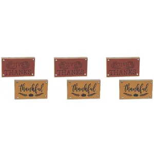 Melrose Thankful Harvest Sentiment Sign (Set of  6)