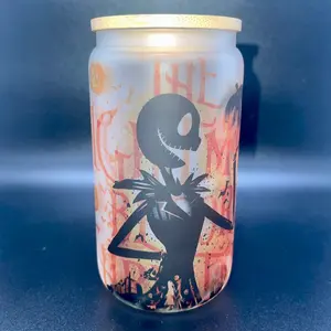 Jack skeleton glass can