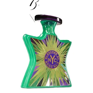 Bleecker St Perfume - Green Bottle with Purple Accents and NYC Logo Design
