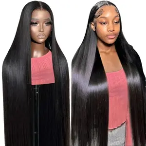Sleek Silky Straight Human Hair Wig No Styling Needed Wash & Go Convenience Invisible Lace Edge Lightweight &Breathable Natural Hair Growth Simulation Tangle-Free & Long-Lasting Shine Elegant Aesthetic for Daily Party Looks