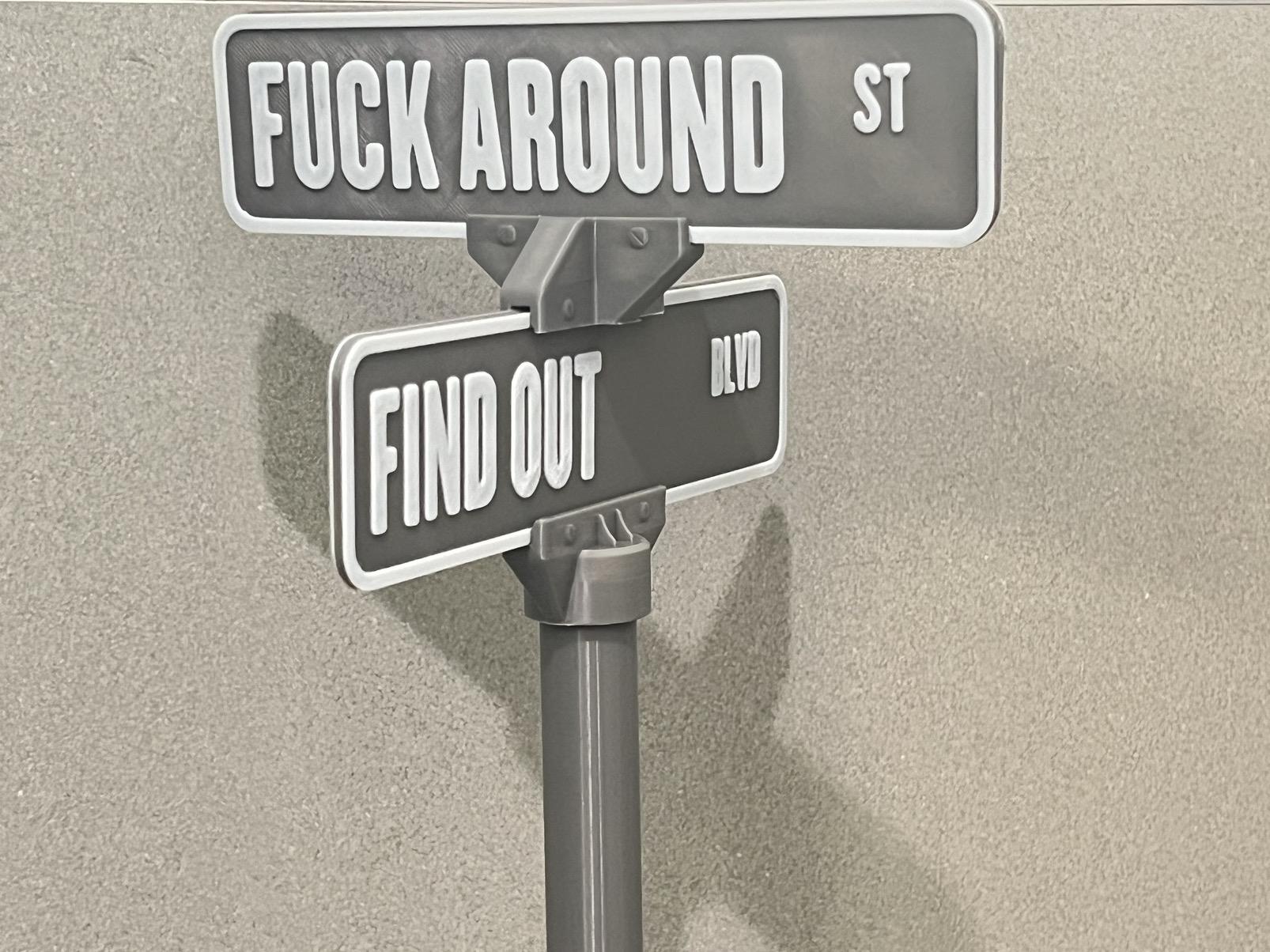 Fuck Around And Find Out Desk Sign Funny Office Decor, Restaurant & Bar Sign | Unique Gift Idea for Friends, Meme Street Style premium quality funny sign Fuck Around And Find Out Desk Sign Funny Office Decor, Restaurant & Bar Sign | Unique Gift Idea for Friends, Meme Street Style premium quality funny sign