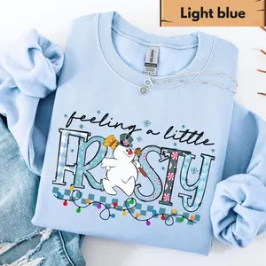 Feeling A Little Frosty Sweatshirt, Funny Christmas Snowman Sweater, Holiday Party Pullover, Winter Christmas Trip Sweatshirt, Cozy Xmas Gift