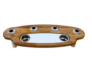 4 Rod Holder Narrow Teak Frame Rocket Launcher