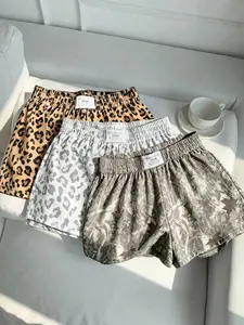 3-Pack Y2K Style Camo Leopard Spot Printed Shorts, Elastic Waist Loose Fit, Casual Summer Pants for Women, Outdoor & Daily Wear