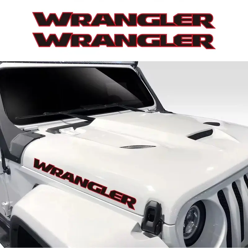 Jeep Wrangler JK JL TJ YJ Unlimited Sahara DIY Tuning Hood Cover Engine Stickers Vinyl Bonnet Decor Decals Self-Adhesive Waterproof
