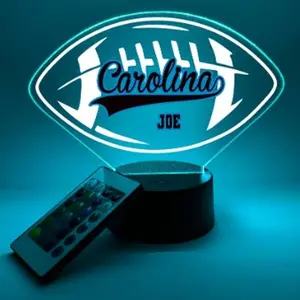 Carolina Football, UV Printed, Personalized, Multi-Color Light Up Acrylic Display, Desk, Den, Man cave, Room, Gift Décor, For Boyfriend, Girlfriend, Him, Her, Kid Friendly, Birthday, Anniversary, Christmas, Wedding, Favorite