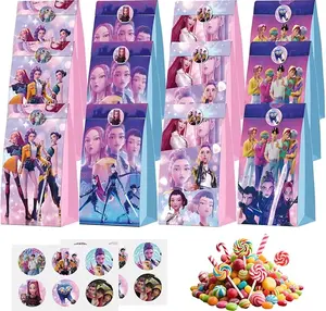 K-Pop Devil 12-pack party gift bags suitable for birthdays, holiday candy bags, cute cartoon gift bags, shopping bags, party favors, birthday party candy souvenir packaging bags, holiday party decorations