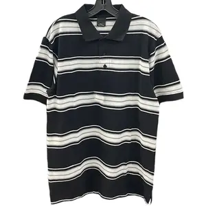 Men's Short Sleeve Striped Pique Polo Shirts Regular Fit Size S-3XL Men's Short Sleeve Striped Pique Polo Shirts Regular Fit Size S-3XL