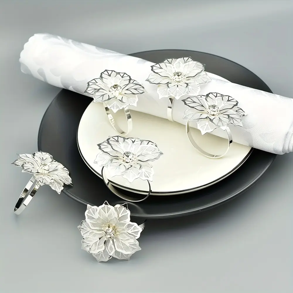 6pcs of Flower Napkin Rings