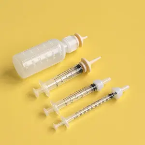 “Fuss-Free Newborn Pet Feeding! 🐾 #NewbornPetFeeder Reusable Kit: 4 Sizes Silicone Nipples + 1 Bottle + 3 Calibrated Syringes (Precise Measurement) | Fits Kittens/Puppies/Rabbits/Squirrels & Small Wild Critters #TinyPetFeedingSupplies