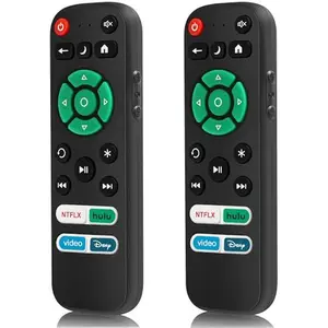 2 Pack Replacement Remote Control Only for Roku TV, Fit for TCL/Onn/Hisense/Element/Sharp/Philips/Westinghouse/Insignia/JVC/RCA/Hitachi/Sanyo Roku TV (Not for Roku Stick and Box)