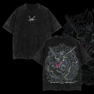 Rayquaza Vintage Unisex Oversize Anime Manga Acid Washed Heavyweight Cotton T-shirt, graphic tee,anime lover , outfits men Clothes Menswear loungewear t shirt crazy men Vintage Washed Short Sleeve T-shirt 90s Graphic American Casual Short Sleeve Tee
