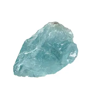 Aquamarine Raw Crystals Large 1.252.0" Healing Crystals Natural Rough Stones Crystal for Tumbling Cabbing Fountain Rocks Decoration Polishing Wire Wrapping Wicca and Reiki