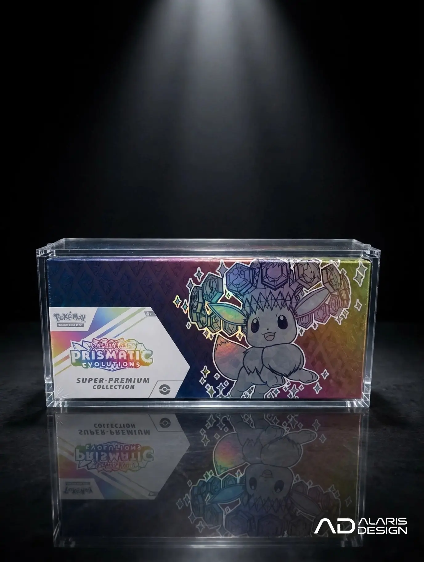 ALARIS Premium Pokemon Acrylic Case for Prismatic Evolutions Super Premium Collection SPC with UV Protection & Reinforced Magnetic Lock Crystal-Clear Display Box (SPC)