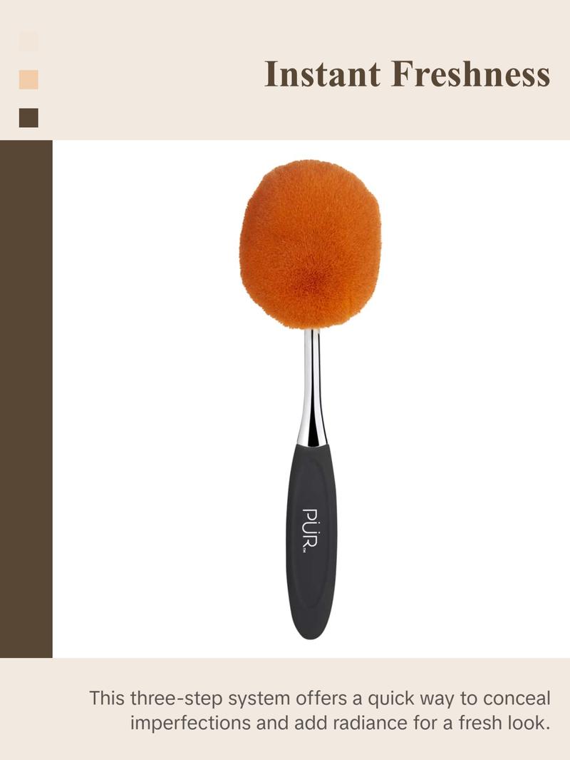 PUR Quick Fix Set – Concealer, Foundation Brush & Creamy Multitasking Tint for Instant Radiance Makeup