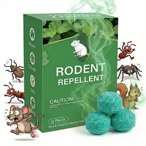 Pesticide Free Rat Repellent Pill, 12 Packs, Popular Natural Rodent Repellent Ball for Indoor, Garden Homes and Pets, Control of Mice, Ants, Cockroaches, Spiders, Squirrels, and Insects, Environmentally Friendly and Naturally Degradable
