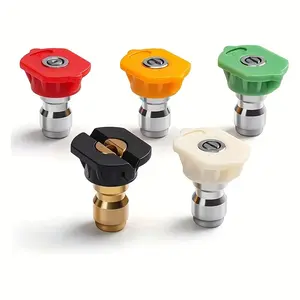 High Pressure Washer Nozzle Tips Set, Quick Connect 1/4 Inch, Universal Multi-Angle Spray Nozzles, Adjustable Nozzles, 4000 Psi Pressure Pad Rings Accessories
