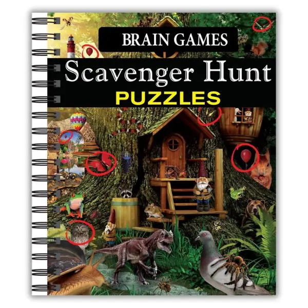Halloween Gift Scavenger Hunt Puzzles Book for Adults