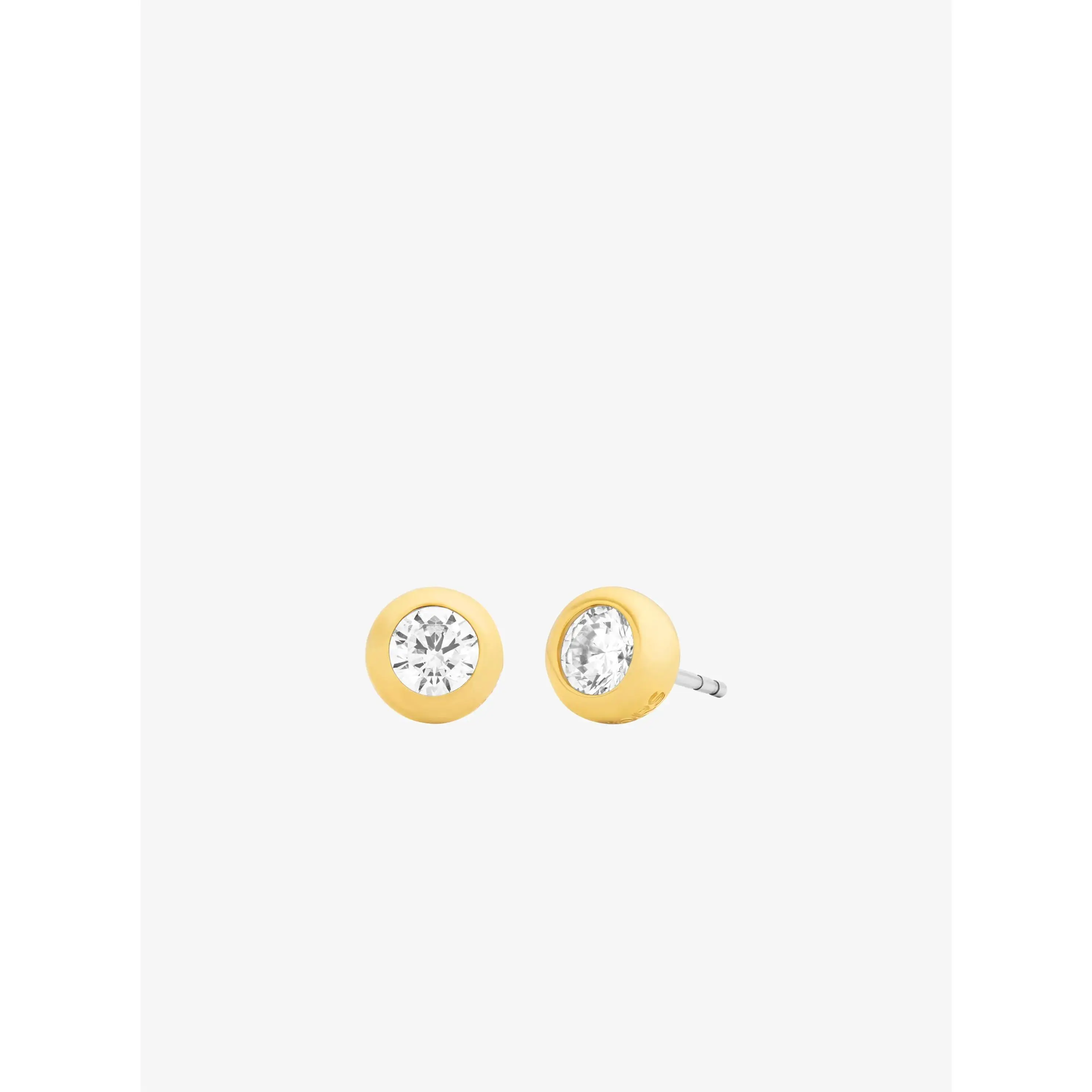 Round Stone Stud Earrings