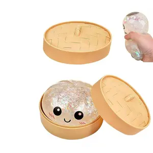 Colorful Dumpling Stress Balls, Cute Anxiety Relief Toy, Colorful Dumplings Stress Balls Sensory Toy, Stress Relief Squeezing Dough Bun, for Entertaining others, Kid Playing,  Decompression for Adults, Kawaii Squishies